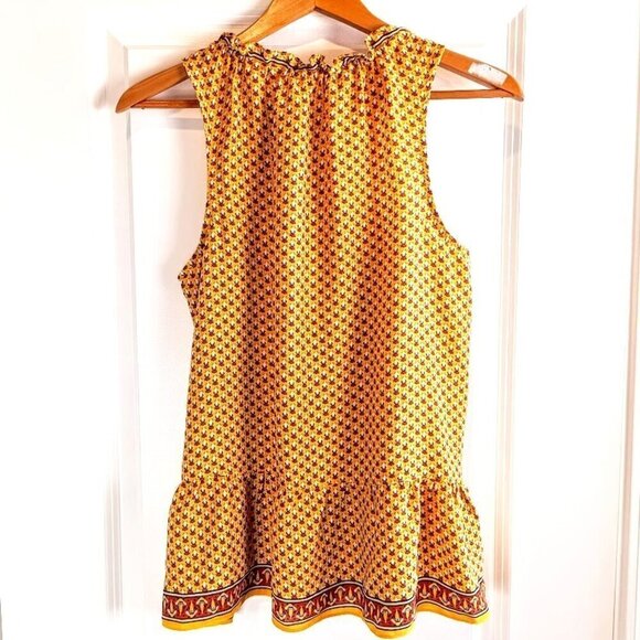 Max Studio Yellow Ruffle Sleeveless Top NWT - Picture 2 of 5